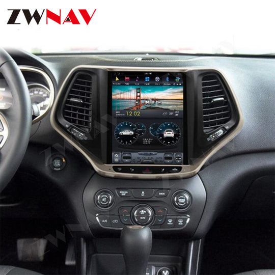 Jeep Cherokee 2014-20220 Wireless Carplay & Android Auto Tesla-style Screen 13 Inch