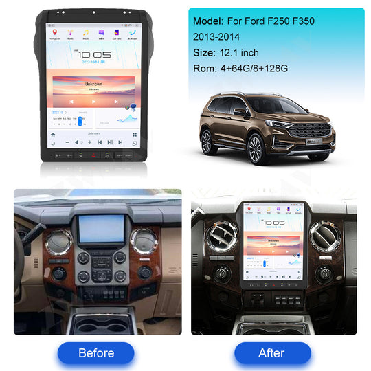 Ford F250 F350 2010-2018  Wireless Carplay & Android Auto Tesla-style Screen