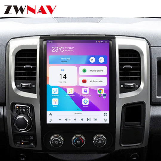 Dodge Ram 2013-2019  Wireless Carplay & Android Auto Tesla-style Screen 12.1 Inch