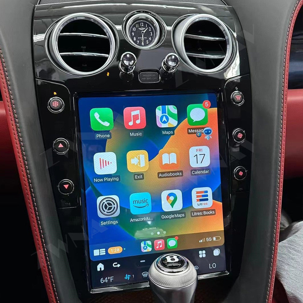 Bentley Continental GT 2004-2020 Wireless Carplay & Android Auto Tesla-style Screen 12.1 Inch