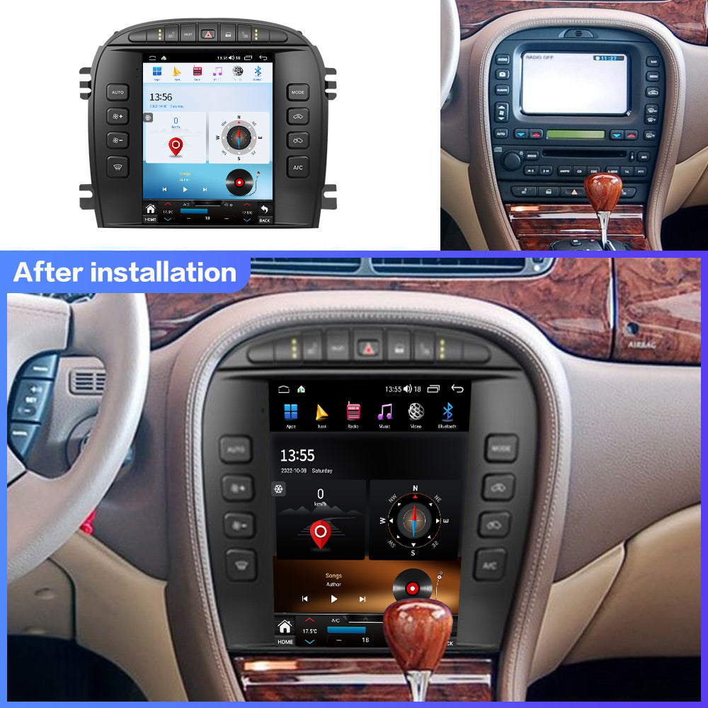 Jaguar S-Type 2003-2008 Wireless Carplay & Android Auto  Tesla-style Screen