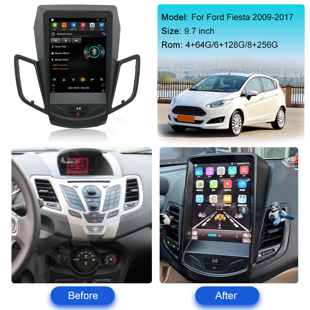 Ford Fiesta 2009-2019 Wireless Carplay & Android Auto Tesla-style Screen 9.7 Inch