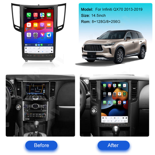 Infiniti QX70 2013-2019 | Wireless Carplay & Android Auto Tesla-style Screen 14.4 Inch