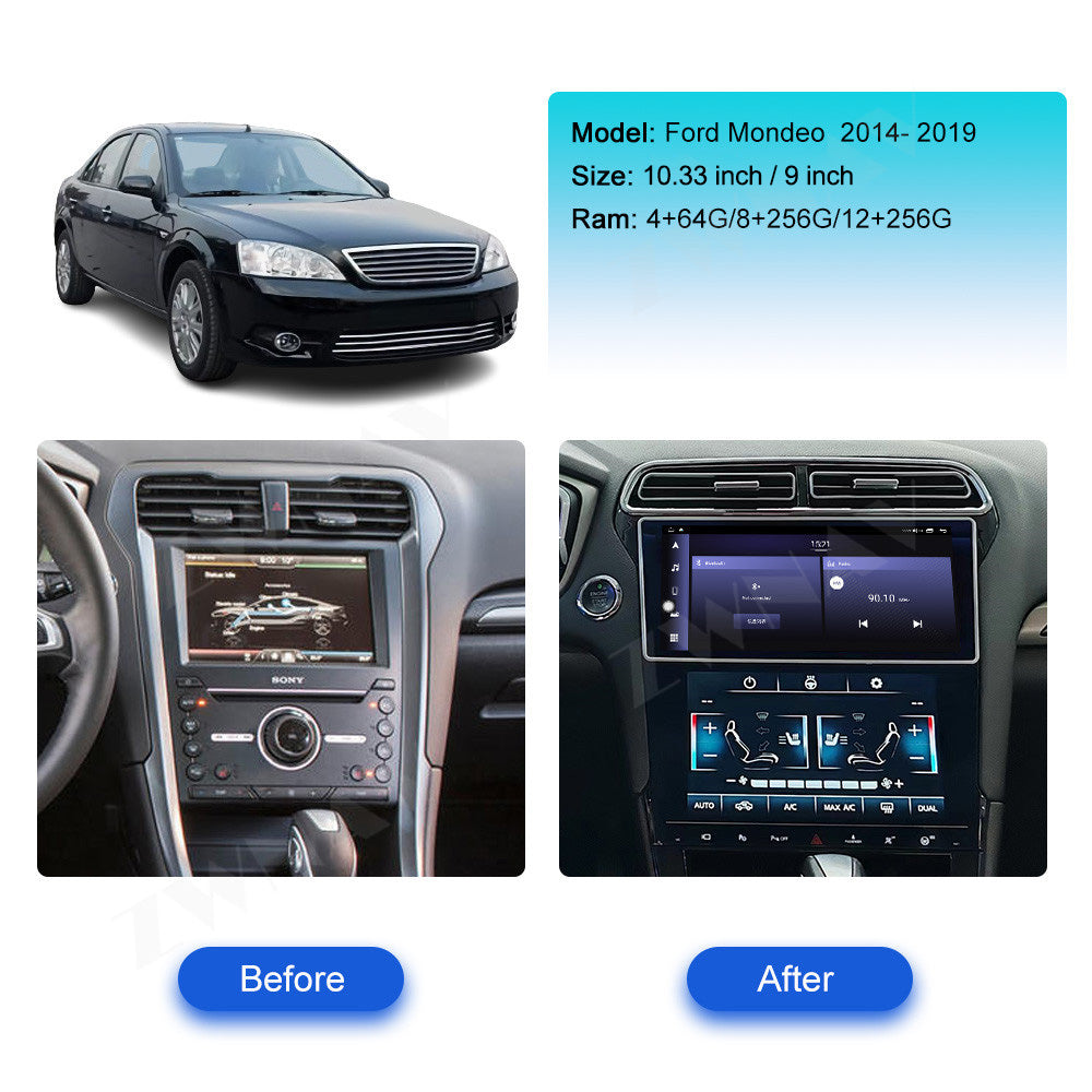 Ford Mondeo 2011-2020 Wireless Carplay & Android Auto Up Screen 10.33"+ Down Screen 9"