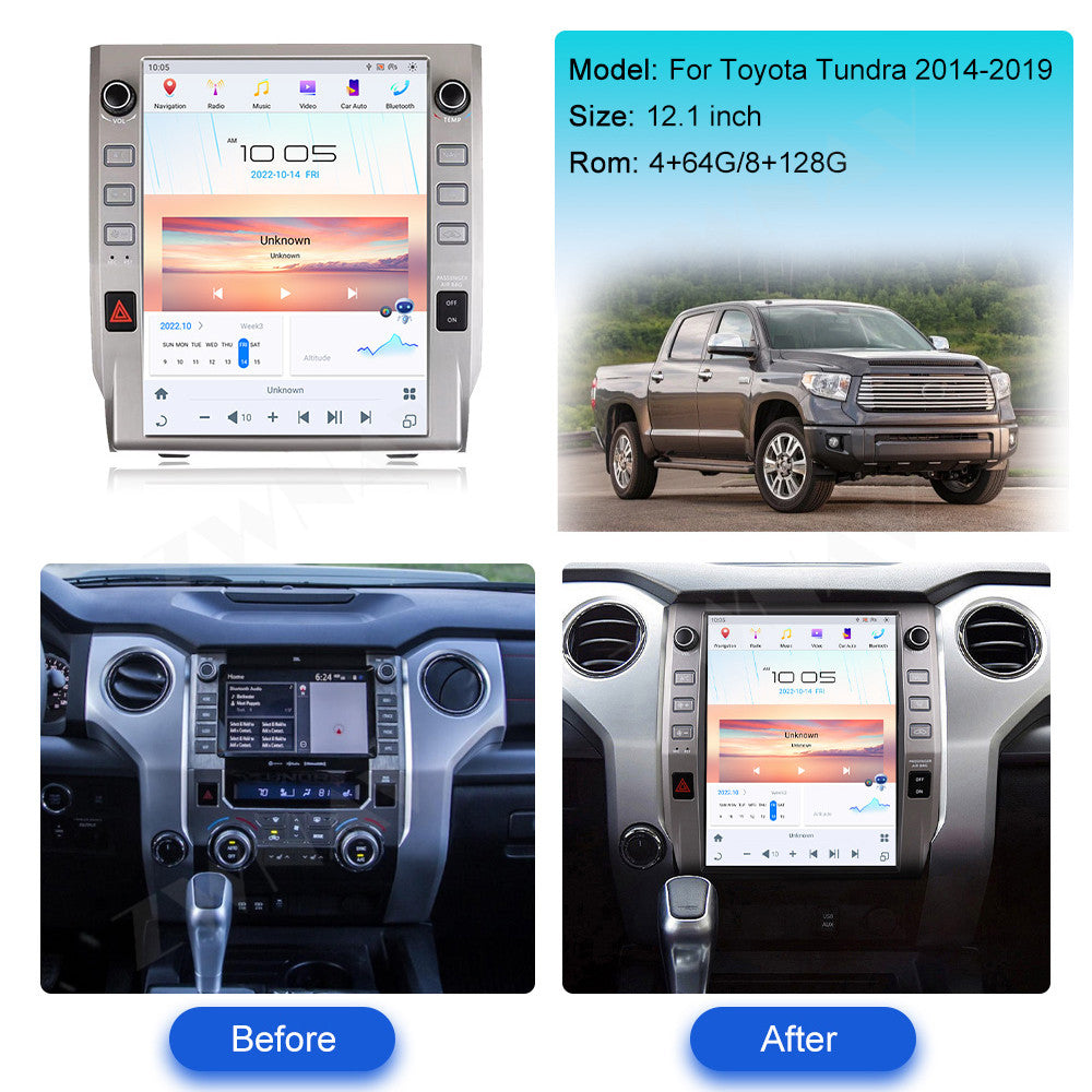 Toyota Tundra 2014-2019 Wireless Carplay & Android Auto Tesla-style Screen 12.1 Inch