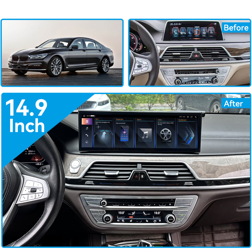 14.9 Inch Tesla Screen For BMW 7 Series Android  Car  Radio Player GPS  Navi Auto  Stereo Multimedia Video DSP Carplay 4G SIM