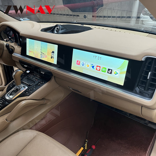 Porsche Cayenne  2010-2017 Wireless Carplay & Android Auto  Double Screen (12.3 Inch+12.3 Inch)