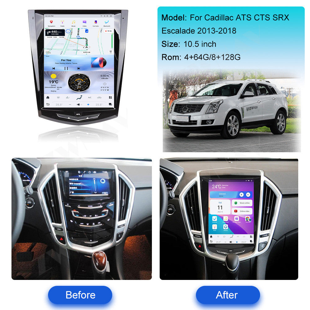 Cadillac ATS SRX Escalade 2013-2020 | Wireless Carplay & Android Auto Tesla-style Screen 10.5 Inch