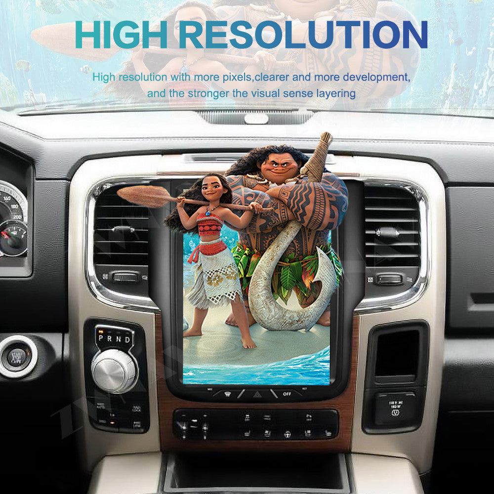 Dodge Ram Manual/Auto Air Conditioner Wireless Carplay & Android Auto Tesla-style Screen  10.5 Inc