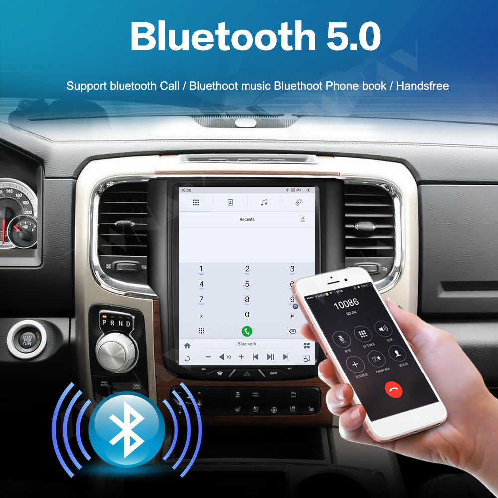 Dodge Ram Manual/Auto Air Conditioner Wireless Carplay & Android Auto Tesla-style Screen  10.5 Inc