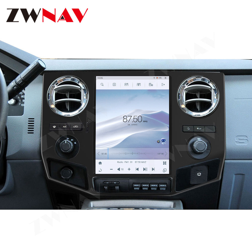 Ford F250 F350 F450 F650 2009-2014 Wireless Carplay & Android Auto Tesla-style  Screen 12.1 Inch