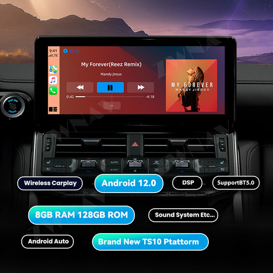 Toyota Land Cruiser 2019-2022  LC300 Wireless Carplay & Android Auto Screen 12.3 Inch