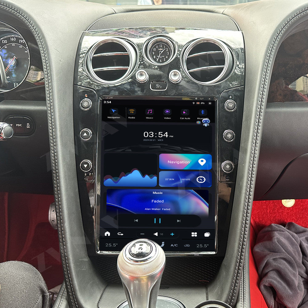 Bentley Continental GT 2004-2020 Wireless Carplay & Android Auto Tesla-style Screen 12.1 Inch