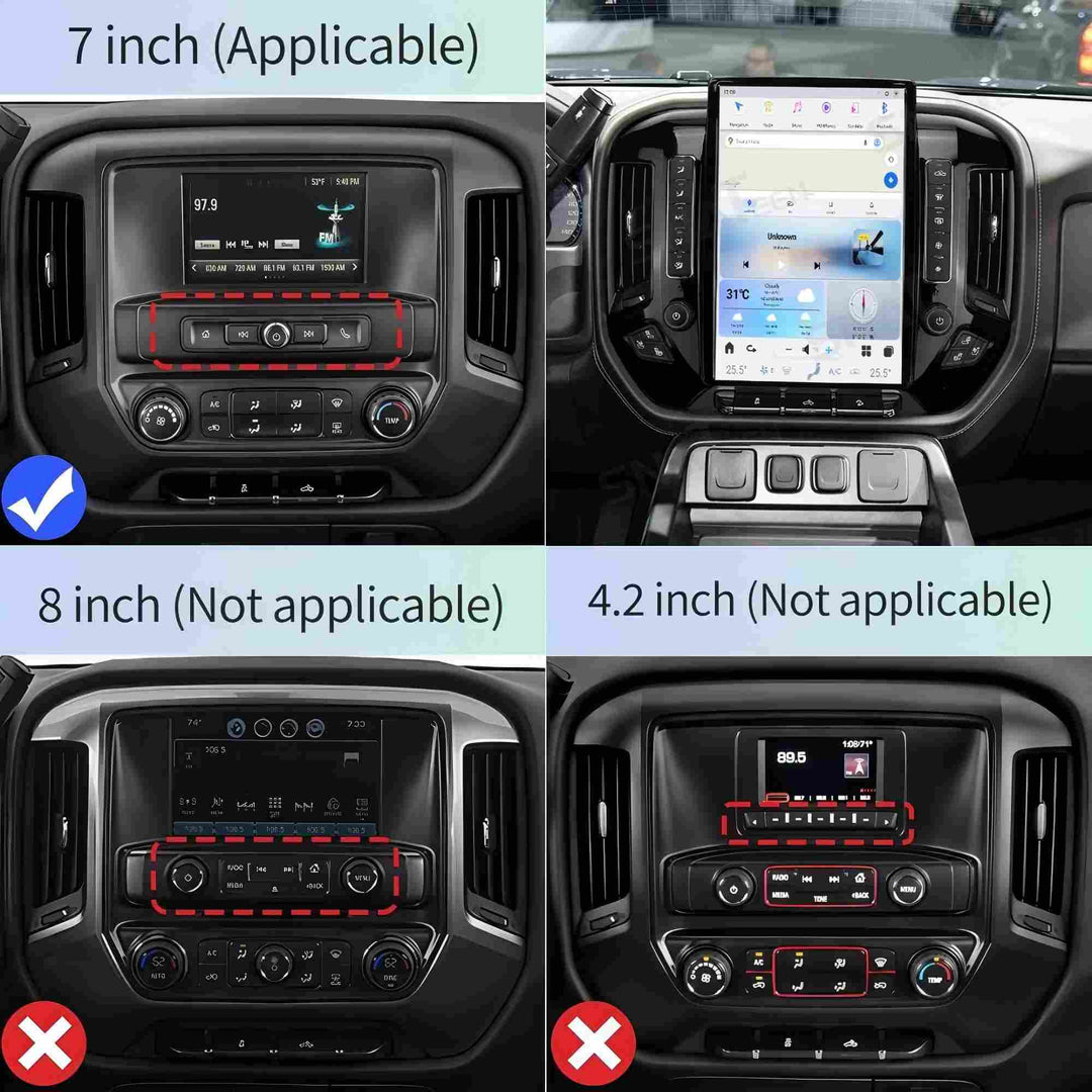 GMC Sierra / Chevrolet Silverado 2014-2020 Wireless Carplay & Android Auto Tesla-style Screen 14.4 Inch Black
