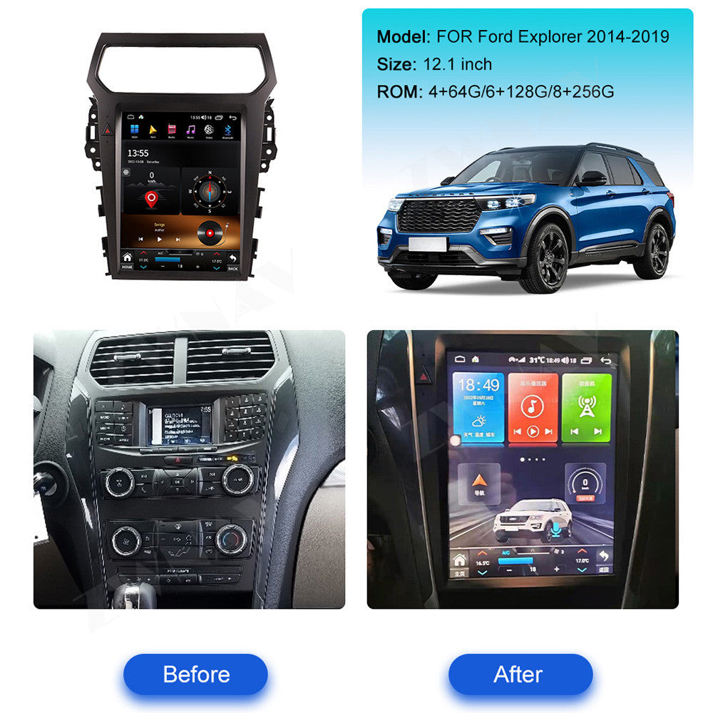 Ford Explorer 2014-2021 Wireless Carplay & Android Auto Tesla-style Screen 12.1 Inch