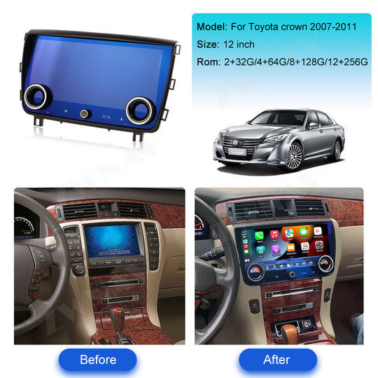 Toyota Crown 2006-2018 Wireless Carplay & Android Auto  Screen 12 Inch