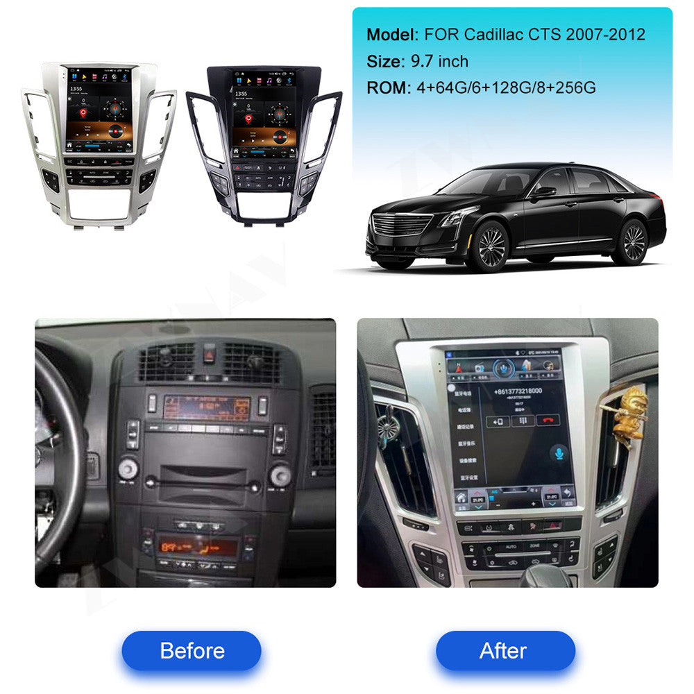 Cadillac CTS  2005-2017 Wireless Carplay & Android Auto Tesla-style Screen 10 Inch