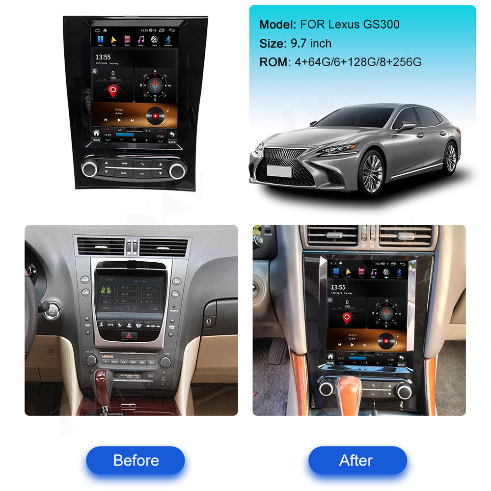 Lexus GS 2011-2018 Wireless Carplay & Android Auto  Tesla-style Screen