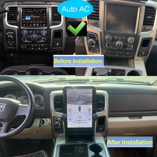 14.5 inches Tesla Screen Android 15.0 Car Multimedia Player For Dodge Ram 1500 2500 3500 2012-2018 GPS radio stereo head unit