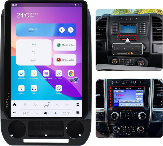 Ford F150 2015-2021 Wireless Carplay & Android Auto Tesla-style Screen 14.4 Inch