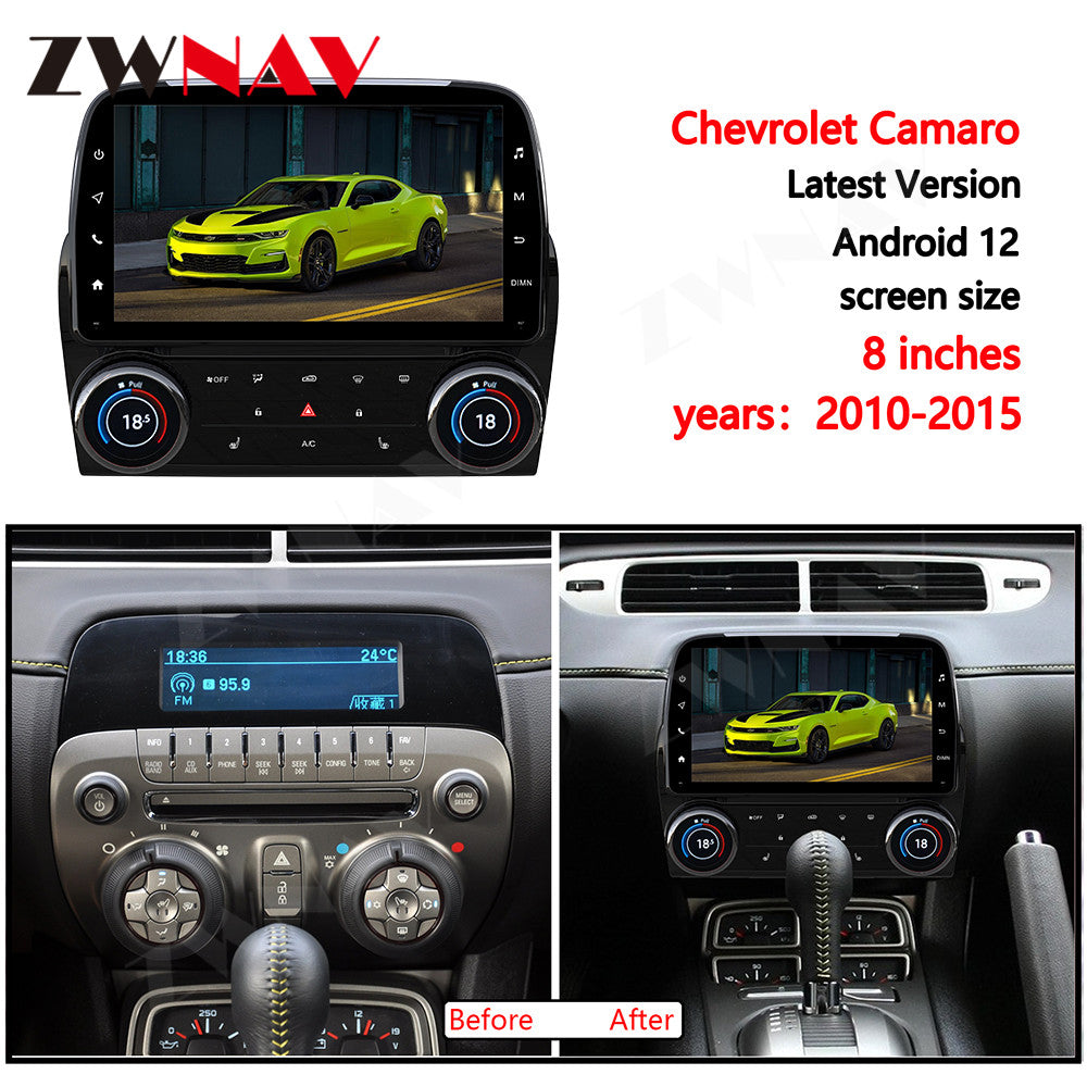 Tesla Screen For Chevrolet Camaro 2008-2015 Android  Car  Radio Player GPS  Navi Auto  Stereo Multimedia Video DSP Carplay 4G SIM