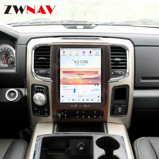 Dodge Ram Manual/Auto Air Conditioner Wireless Carplay & Android Auto Tesla-style Screen  10.5 Inc