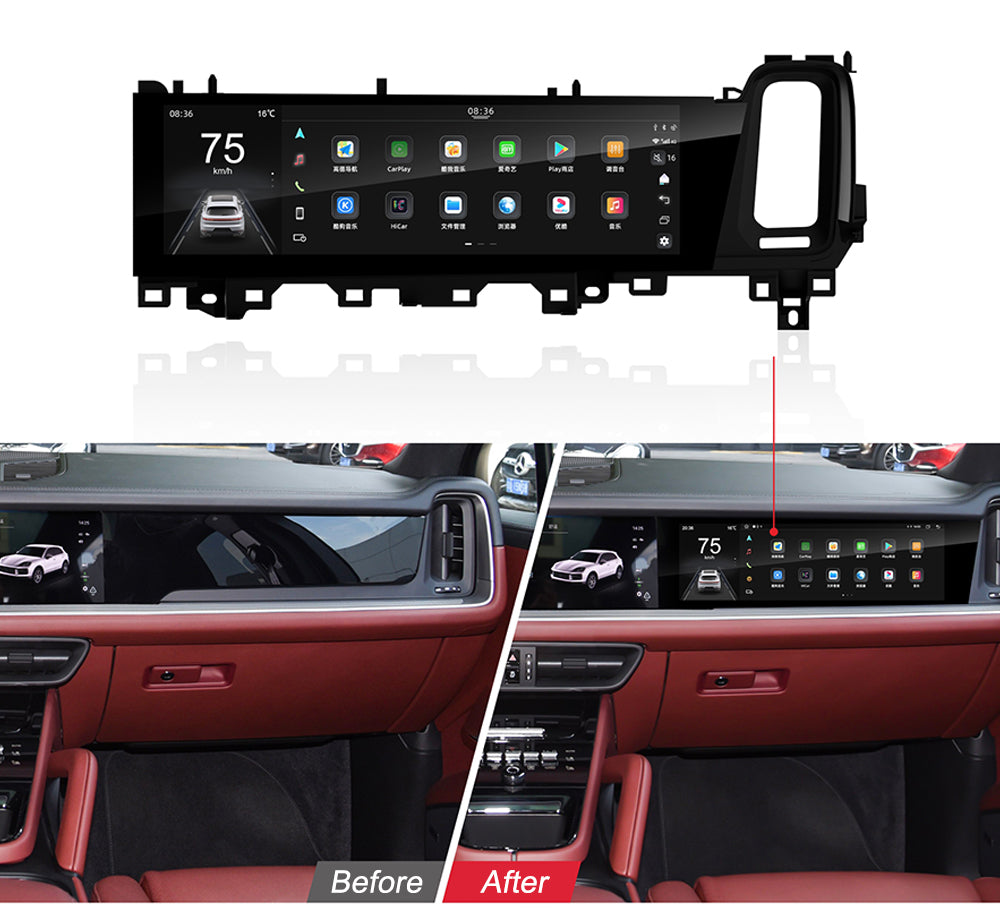 Porsche Cayenne  2010-2016 Wireless Carplay & Android Auto  Copilot Seat Screen 15 Inch