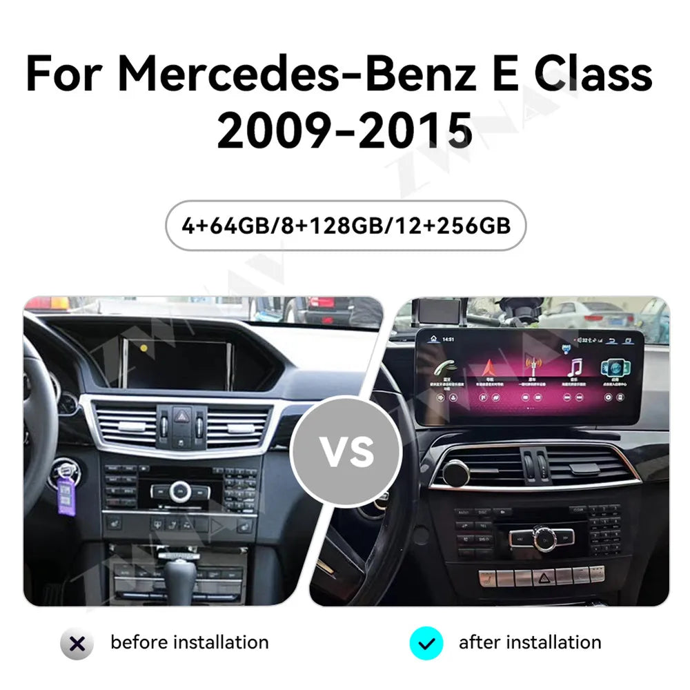 ZWNAV Android Car Radio 13 For Mercedes-Benz E Class 2009-2015 AUTO GPS Navigation CarPlay Multimedia Player Touch Screen