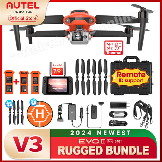 2024 Autel Evo 2 Dual 640t V3 Thermal Camera Smart Controller V3 Bundle 8k US