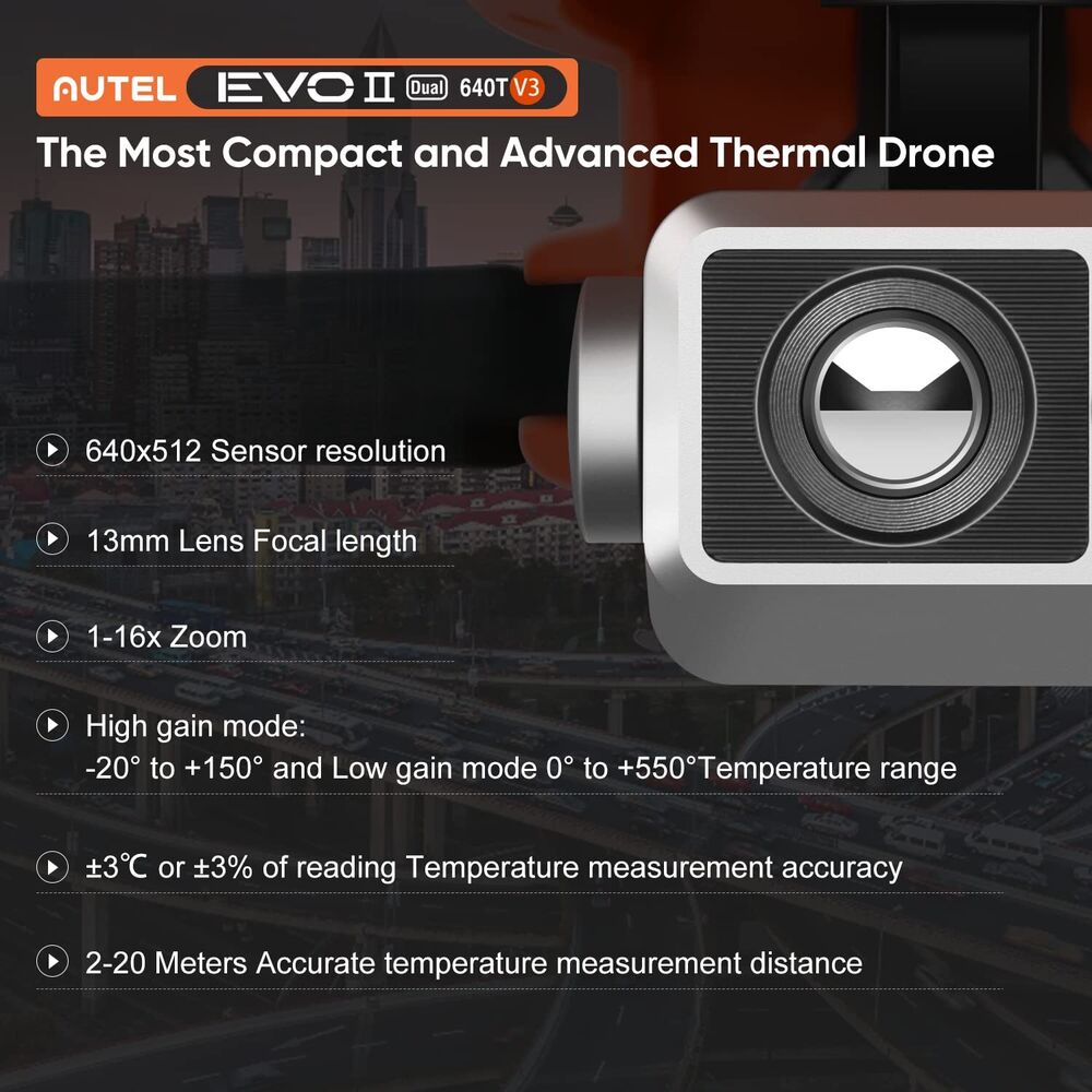 2024 Autel Evo 2 Dual 640t V3 Thermal Camera Smart Controller V3 Bundle 8k US