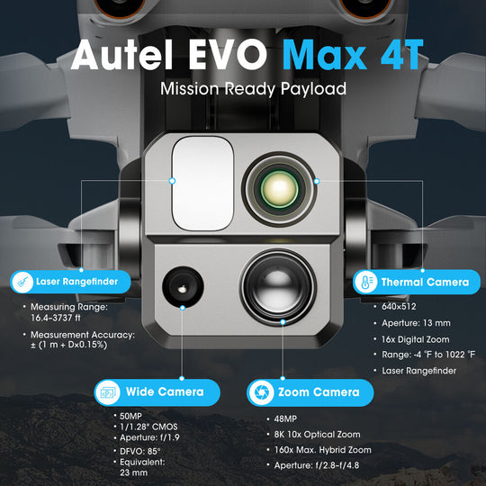 2024 Autel EVO Max 4T 8K Drone with Smart Controller V3 20KM FCC