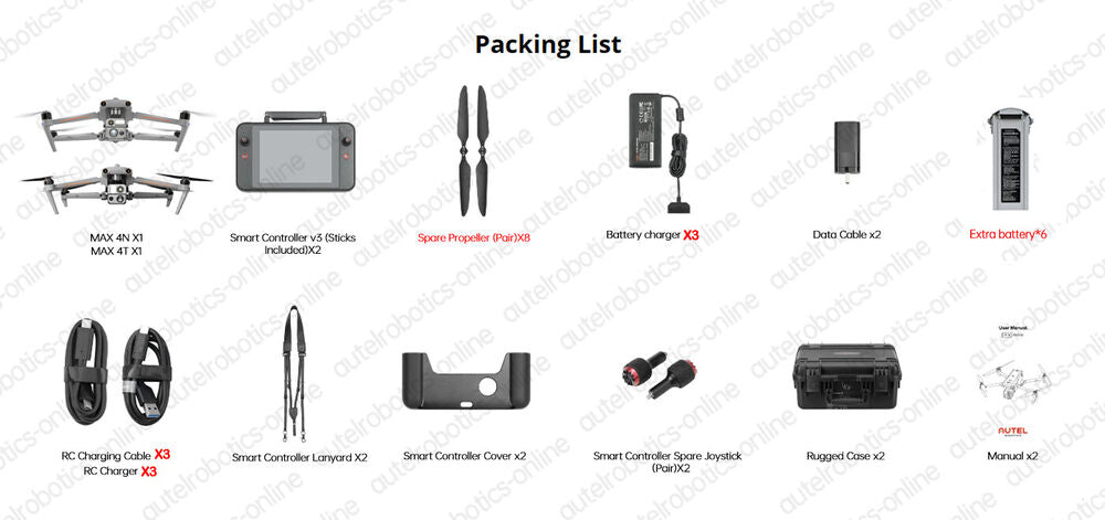 2024 AUTEL ROBOTICS EVO MAX 4T + EVO MAX 4N DRONE 2 KITS DRONE FLY MORE BUNDLE