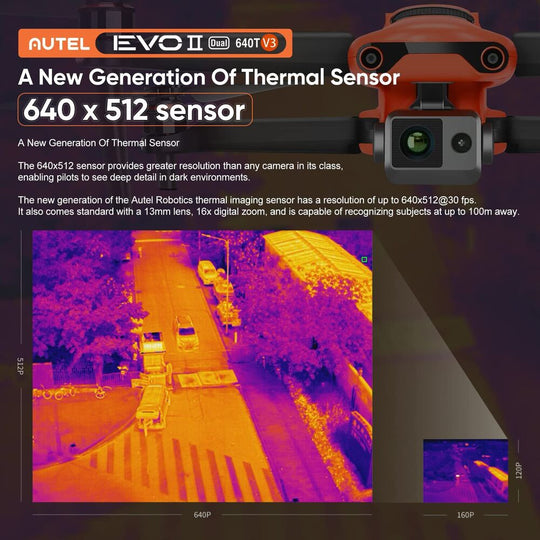 2024 Autel Robotics EVO II Dual 640t V3 Thermal 8K Camera Rugged Bundle Thermal