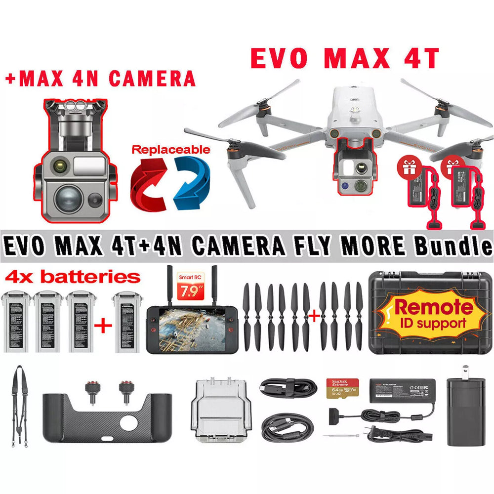 2024 Autel Robotics Evo Max 4t /4n 8k Drone Laser Range Finder Fly More Bundle